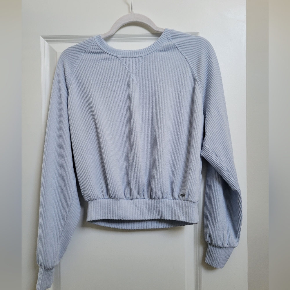 Hollister Light Blue Ribbed Sweater Size S